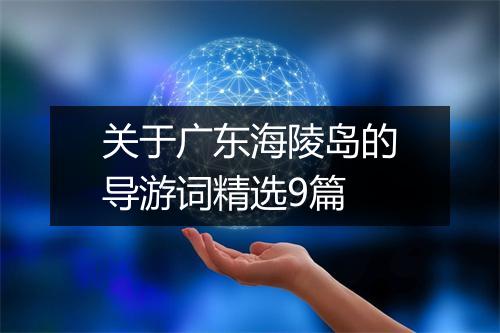 关于广东海陵岛的导游词精选9篇