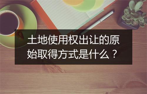 土地使用权出让的原始取得方式是什么？