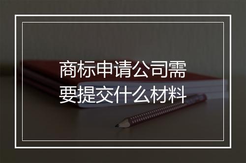 商标申请公司需要提交什么材料