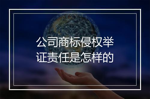 公司商标侵权举证责任是怎样的