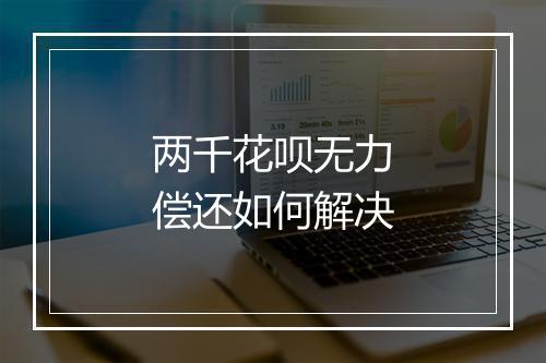 两千花呗无力偿还如何解决