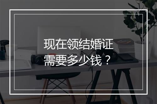 现在领结婚证需要多少钱？