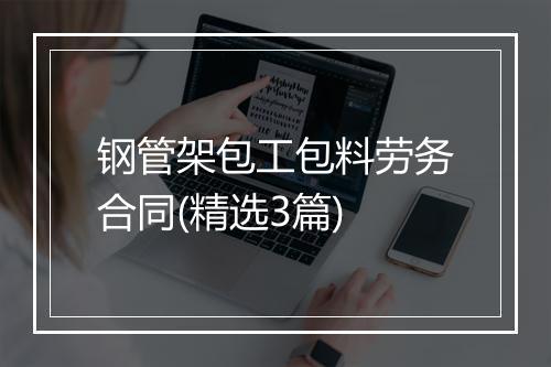 钢管架包工包料劳务合同(精选3篇)