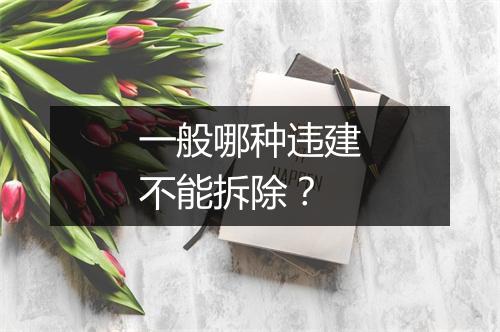 一般哪种违建不能拆除？