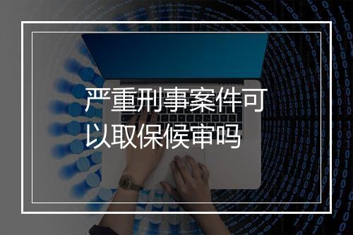 严重刑事案件可以取保候审吗