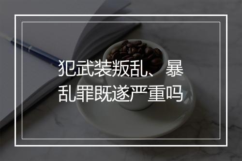 犯武装叛乱、暴乱罪既遂严重吗