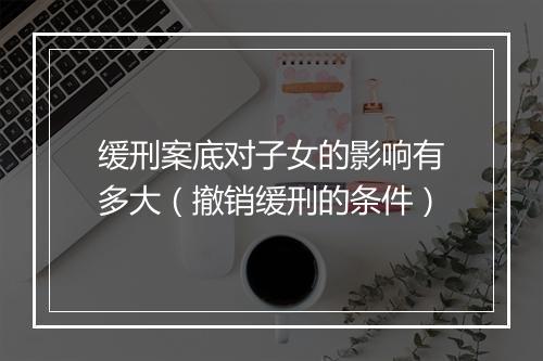 缓刑案底对子女的影响有多大（撤销缓刑的条件）