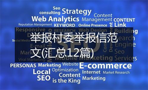 举报村委举报信范文(汇总12篇)