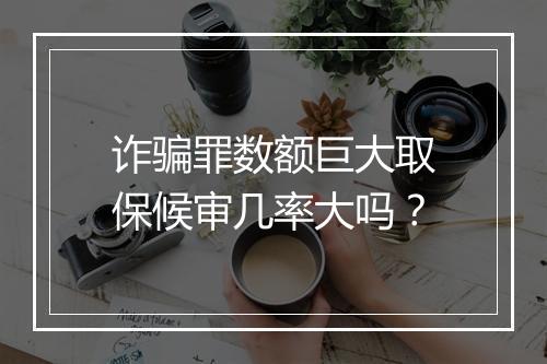 诈骗罪数额巨大取保候审几率大吗？