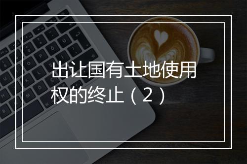 出让国有土地使用权的终止（2）