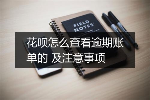 花呗怎么查看逾期账单的 及注意事项