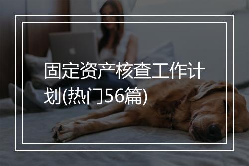 固定资产核查工作计划(热门56篇)