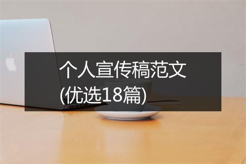 个人宣传稿范文(优选18篇)