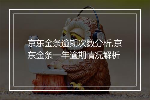 京东金条逾期次数分析,京东金条一年逾期情况解析