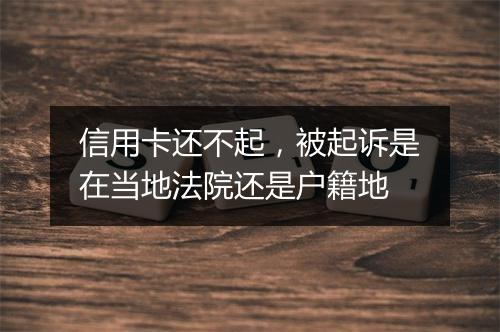 信用卡还不起，被起诉是在当地法院还是户籍地