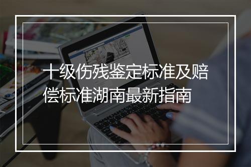 十级伤残鉴定标准及赔偿标准湖南最新指南