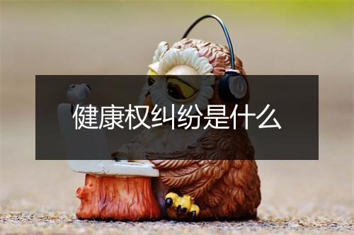 健康权纠纷是什么