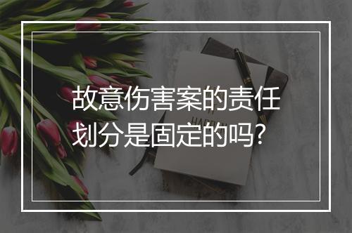 故意伤害案的责任划分是固定的吗?
