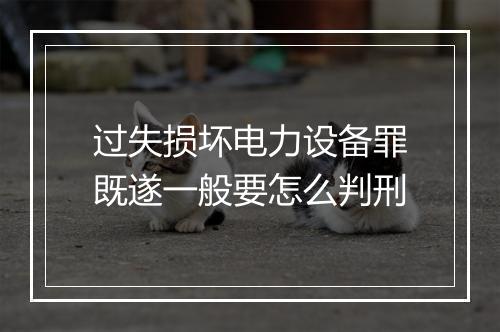 过失损坏电力设备罪既遂一般要怎么判刑