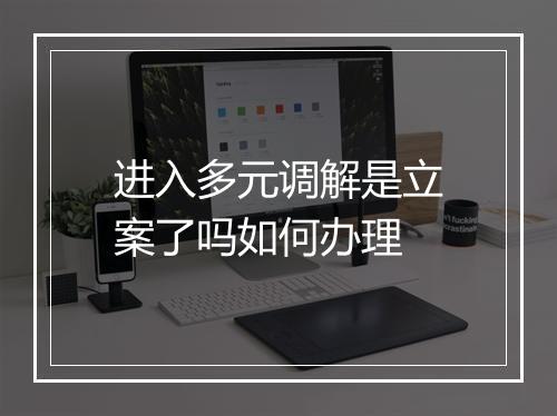 进入多元调解是立案了吗如何办理