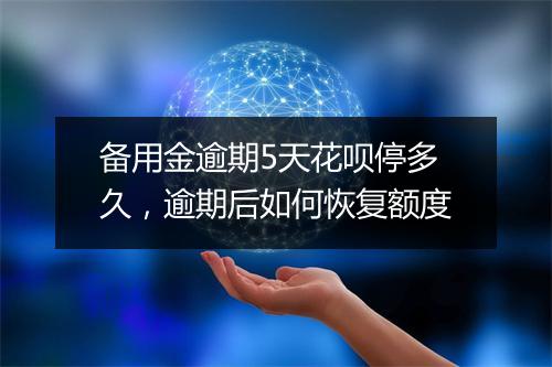 备用金逾期5天花呗停多久，逾期后如何恢复额度