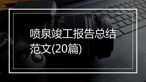 喷泉竣工报告总结范文(20篇)