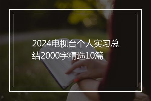2024电视台个人实习总结2000字精选10篇