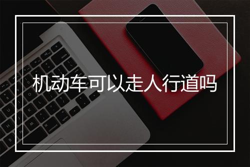 机动车可以走人行道吗