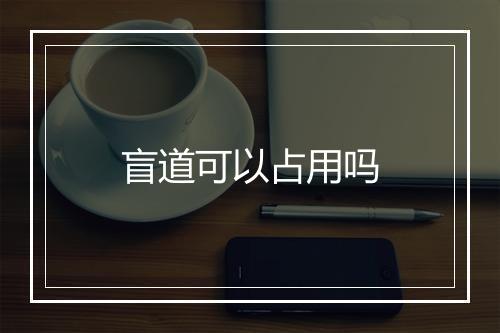 盲道可以占用吗