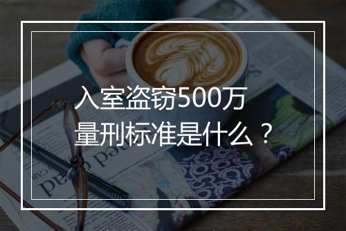 入室盗窃500万量刑标准是什么？