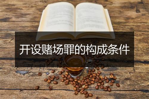 开设赌场罪的构成条件