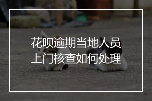 花呗逾期当地人员上门核查如何处理