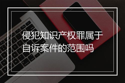 侵犯知识产权罪属于自诉案件的范围吗