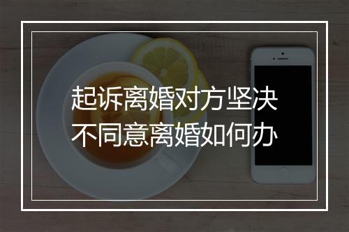 起诉离婚对方坚决不同意离婚如何办
