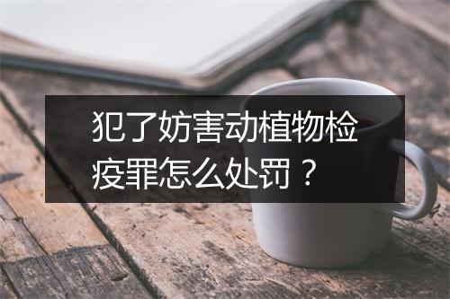 犯了妨害动植物检疫罪怎么处罚？