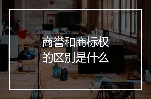 商誉和商标权的区别是什么