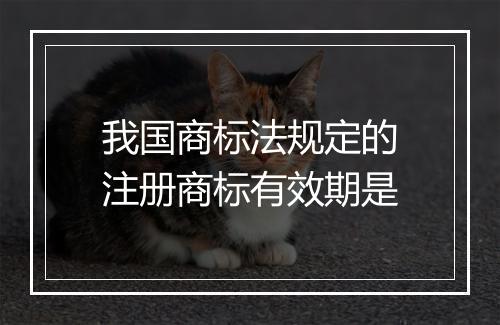 我国商标法规定的注册商标有效期是