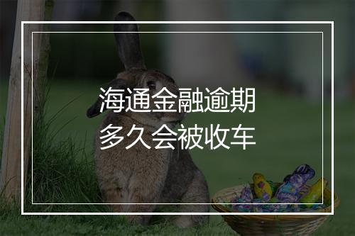海通金融逾期多久会被收车