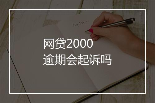 网贷2000逾期会起诉吗