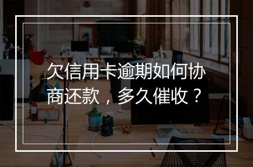 欠信用卡逾期如何协商还款，多久催收？