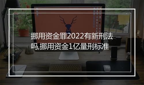 挪用资金罪2022有新刑法吗,挪用资金1亿量刑标准