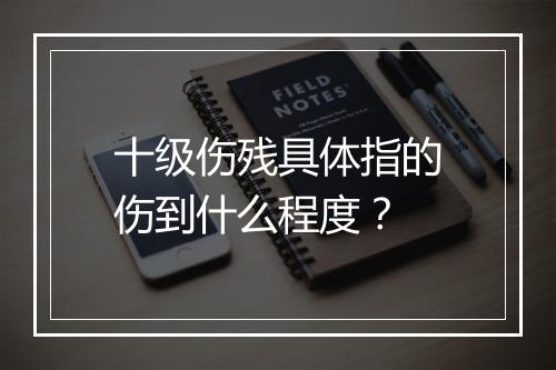十级伤残具体指的伤到什么程度？