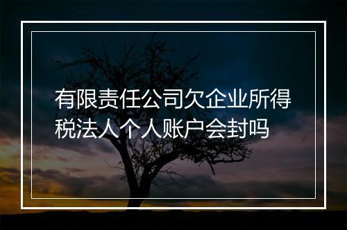 有限责任公司欠企业所得税法人个人账户会封吗