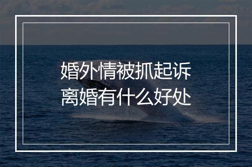 婚外情被抓起诉离婚有什么好处