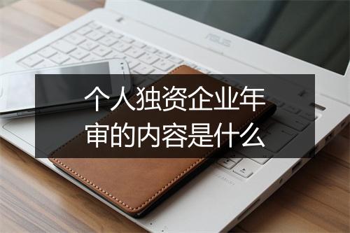 个人独资企业年审的内容是什么