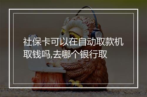 社保卡可以在自动取款机取钱吗,去哪个银行取