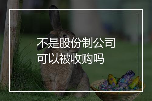 不是股份制公司可以被收购吗