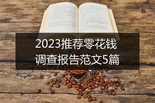 2023推荐零花钱调查报告范文5篇
