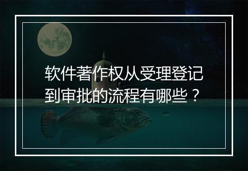 软件著作权从受理登记到审批的流程有哪些？