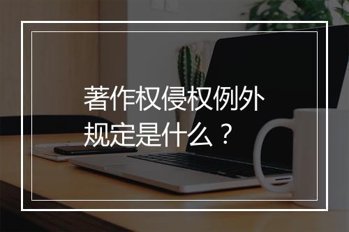 著作权侵权例外规定是什么？